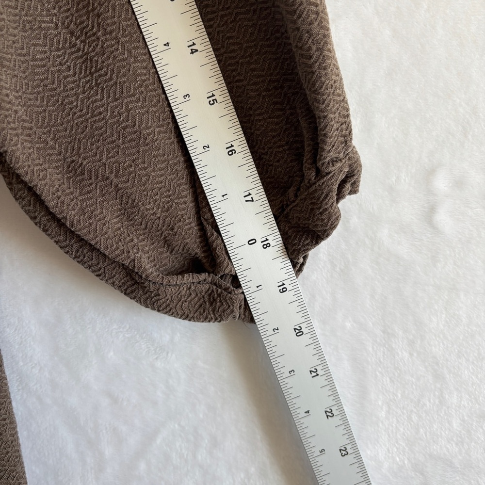 neve & hawk brown textured midi dress size small - Picture 4 of 10